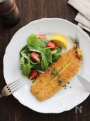 カレー粉と粉チーズが隠し味。秋刀魚のパン粉焼き。