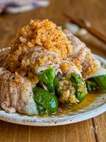 レンジでOK《肉巻きピーマンのおろしポン酢》