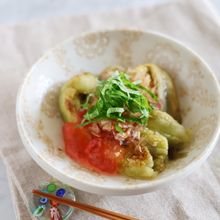 梅肉とおかかの【冷やし焼きなす】