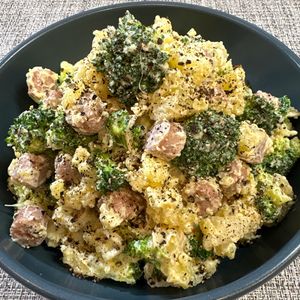 楽ラク手抜キッチン🐶🐾の作ってみた!投稿(ブロッコリーとウインナー《トロトロ♡ポテサラ》)