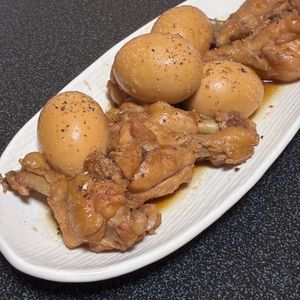 𝙼𝚊𝚜𝚊の作ってみた!投稿(ほったらかすだけ！家族大絶賛な手羽元と半熟卵の角煮風)