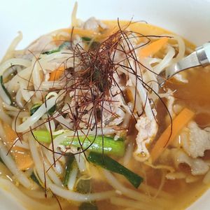 ゆみの作ってみた!投稿(『豚こまともやしの韓国風スープ』簡単美味♡ボリューム満点！)