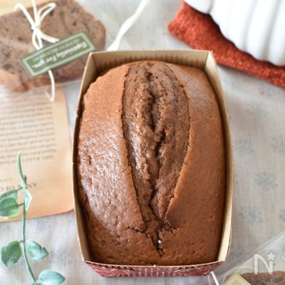 ホットケーキミックスで簡単♪チョコパウンドケーキ