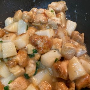 にゃんセンセの作ってみた!投稿(ご飯が進む＊鶏むね肉とホクホク長芋のスタミナ炒め【下味冷凍】)