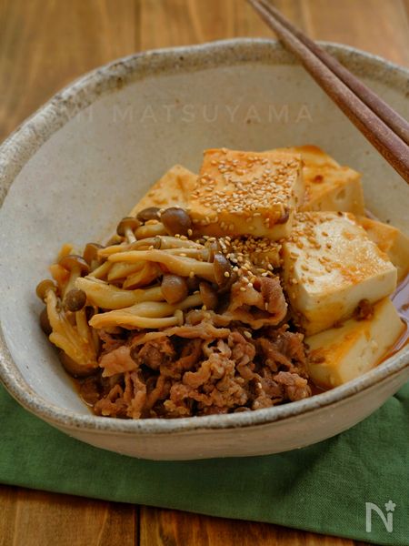 コクうまバターのスタミナ肉豆腐