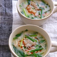 うどんスープで簡単！絶品！ヘルシー担々風豆乳スープ