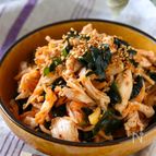 【ささみと切り干し大根とわかめのキムチ和え】腸活におすすめ！