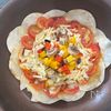 〖余った餃子の皮でお花ピザ〗野菜たっぷり♪パリじゅわ食感⭐︎の工程3