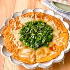 【やみつきニラだれ】キムチーズ納豆チヂミ