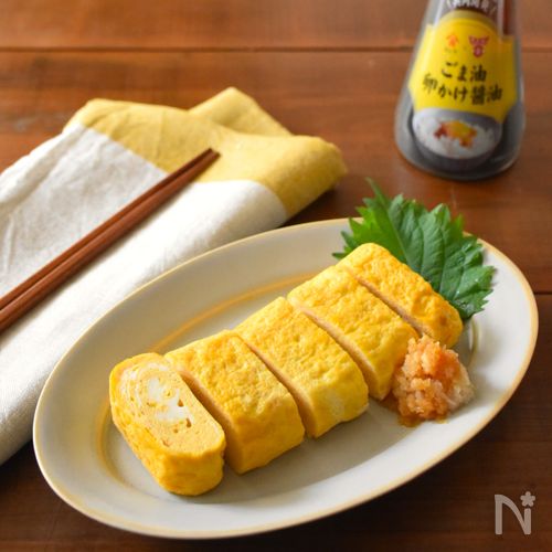 ごま油醤油のだし巻き卵