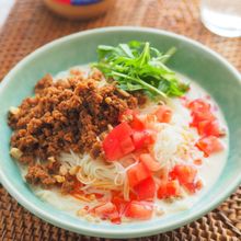 【10分】レンチン肉みそでコク旨♡冷やし担々そうめん