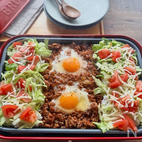 【和風タコライス】ホットプレートで作る！