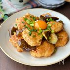 【鶏むね肉と厚揚げで作るナスバタ焼きポン炒め】節約/カサマシ