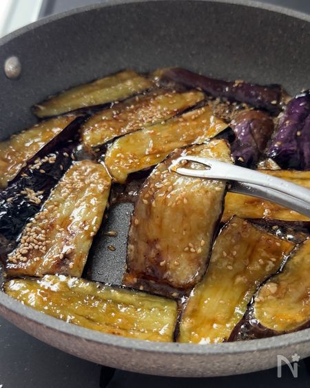 まいのごはん。さんなすの蒲焼風工程4