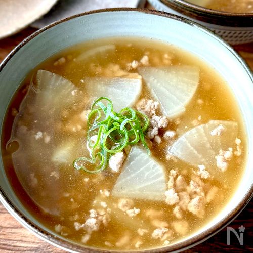 【大根とひき肉のとろみスープ】ご飯に合う中華風♪