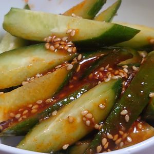 オレンジの作ってみた!投稿(オイムチム(旨辛きゅうり)・おつまみにも最高！【韓国料理】)