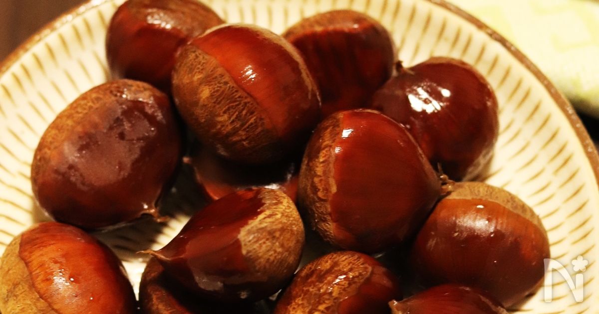 半分に割って食べる♪美味しい栗のゆで方