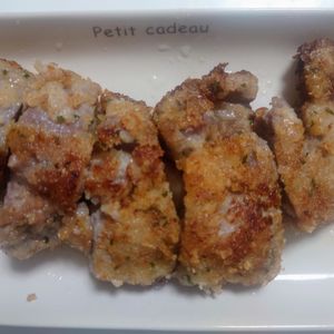オレンジの作ってみた!投稿(豚肉のチーズパン粉焼き)