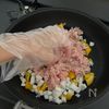 ほったらかし10分【夏野菜の和風ガパオライス】の工程2