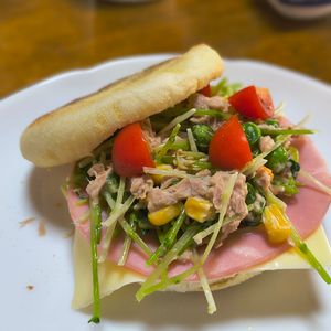 Naoの作ってみた!投稿(豆苗のツナコーンサラダ)