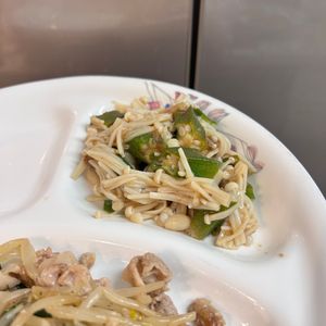 ケの作ってみた!投稿(えのきとオクラの梅おかかポン酢【#レンジ#ダイエット】)