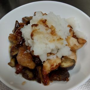 鶏皮坊主の作ってみた!投稿(【鶏肉と茄子のおろしポン酢だれ】もりもり食べたい！夏おかず♪)