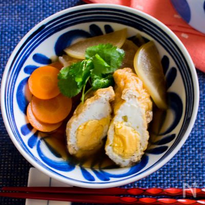 【時短で味しみ!】根菜と卵の袋煮