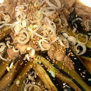 smkcの作ってみた!投稿(【ご飯が超合う】豚こま肉と茄子ズッキーニのさっぱりオイ照り)