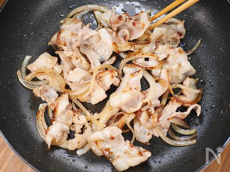 ねぎ塩豚丼スペシャル工程2
