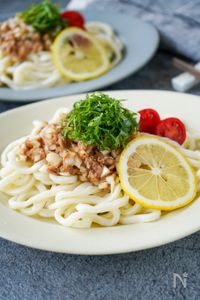 火を使わず5分で完成♡『ツナの冷やし混ぜうどん』簡単美味♪