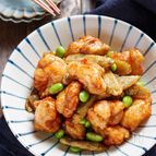 カリカリ♡甘辛鶏ごぼう【#作り置き#揚げない#コンビニ風】
