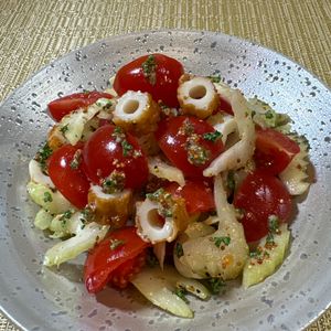 楽ラク手抜キッチン🐶🐾の作ってみた!投稿(セロリとちくわとミニトマトの粒マスタードマリネ)