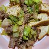 ナムディの作ってみた!投稿(豚こまと絹厚揚げとキャベツのおかかごまマヨ炒め)