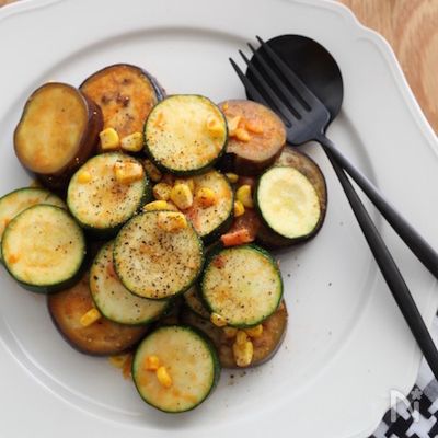 夏野菜のケチャップ炒め