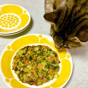 のりのり🐾🎀🤍の作ってみた!投稿(野菜嫌いもお代わり！カリッもちっ♡【小松菜のチーズチヂミ】)