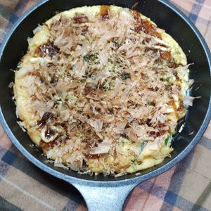 M＊Pの作ってみた!投稿(10分で完成！ヘルシー♪豆腐とキャベツのお好み焼き)