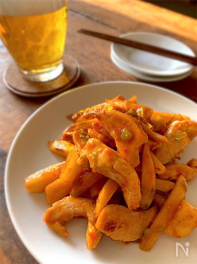 ビールが進む やわやわ鶏と長芋の豆板醤炒め 下処理レシピ付 By お