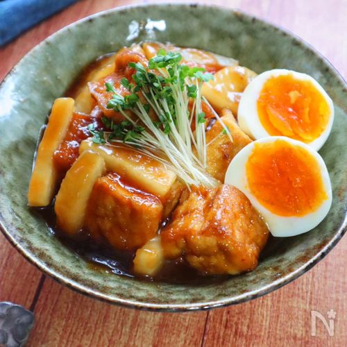 煮込み5分♪とろ〜り甘め♡大根と厚揚げの煮物