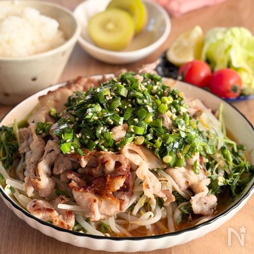 ニラだれ肉もやし