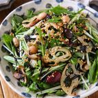 蓮根と水菜とひじきの腸活バランスサラダ