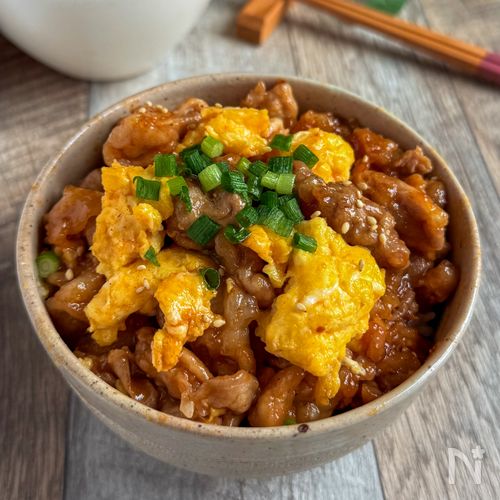 男子受け抜群♩てり玉豚丼