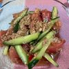 ゆっこの作ってみた!投稿(和えるだけ!スピード副菜『ツナトマきゅうりのさっぱりサラダ』)