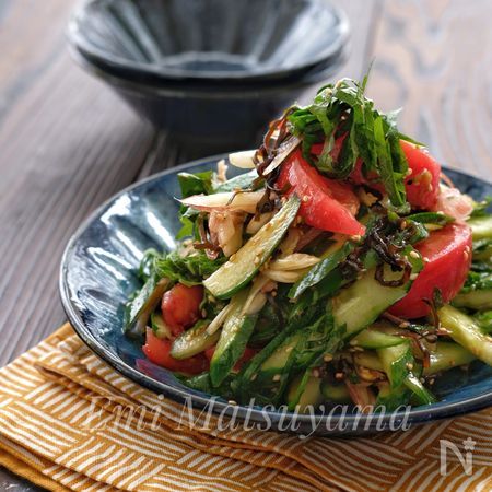 トマトときゅうりと香味野菜の塩昆布サラダ By 松山絵美 レシピサイト Nadia ナディア プロの料理家のおいしいレシピ