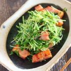 豆苗のガーリックコンソメ炒め