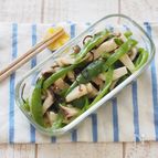 【作り置き・お弁当】時短！ピーマンとエリンギの塩昆布和え