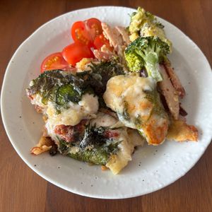 こむぎの作ってみた!投稿(ささみの梅しそチーズ焼き)