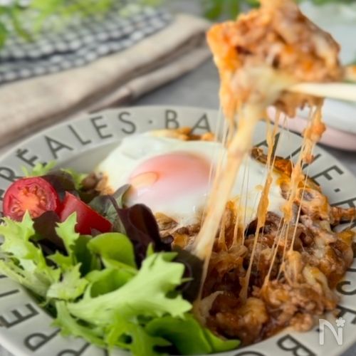 【なんちゃってロコモコ丼】ワンパンで!家族が大絶賛♪