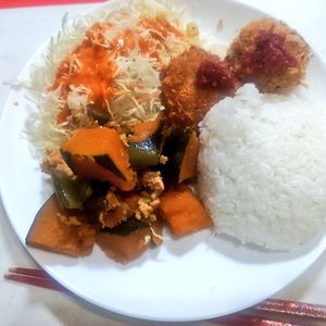 moの作ってみた!投稿(ホクホク！かぼちゃのそぼろ煮)