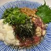 楽ラク手抜キッチン🐶🐾の作ってみた!投稿(さっぱりツルツルいける!夏にピッタリ「梅だし叩きとろろ蕎麦」)