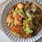 しっとり鶏むね肉とキャベツのとろみ炒め